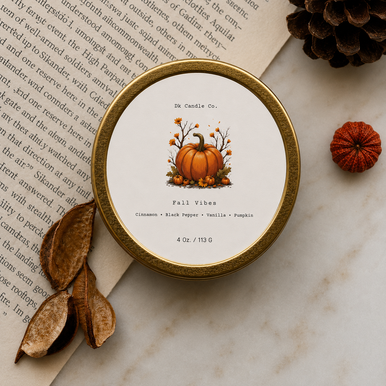 Fall Vibes - Travel Candle